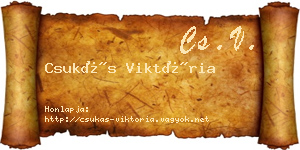 Csukás Viktória névjegykártya